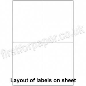 Premium White Digital Office Labels, 105 x 148mm, 100 sheets per box