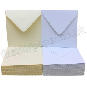 White & Cream 130mm Square Envelopes