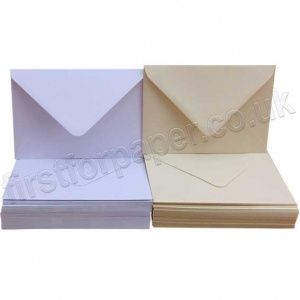 White & Cream C6 (114 x 162mm) Envelopes