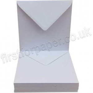 50 White 155mm Square Envelopes