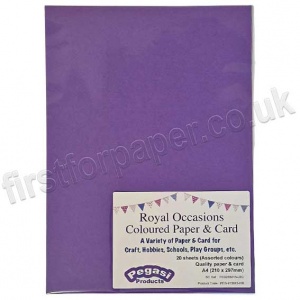 Pegasi, A4 Royal Occasion, Themed Coloured Paper & Card - 20 Pack