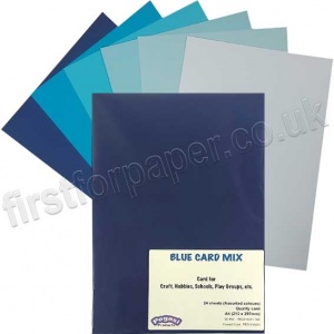 Blue Card Mix, A4, 24 Sheets