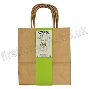 Pegasi, Kraft Paper Brown Gift Bags Small - Pack of 4