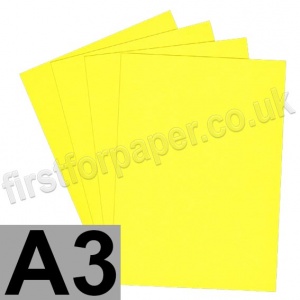 Rapid Colour Card, 160gsm,  A3, Canary Yellow