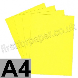 Rapid Colour Card, 225gsm,  A4, Canary Yellow