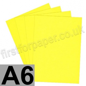 Rapid Colour Card, 160gsm,  A6, Canary Yellow