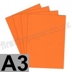 Rapid Colour Card, 160gsm,  A3, Fantail Orange