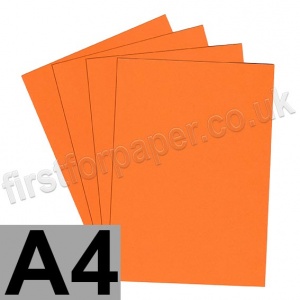 Rapid Colour Card, 225gsm,  A4, Fantail Orange