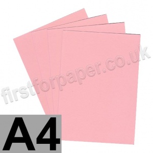 Rapid Colour Card, 160gsm,  A4, Flamingo Pink