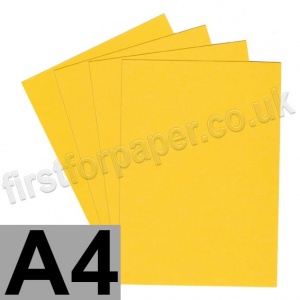 Rapid Colour Card, 225gsm,  A4, Goldcrest Yellow