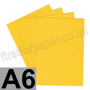 Rapid Colour Card, 225gsm,  A6, Goldcrest Yellow