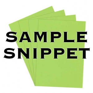 •Sample Snippet, Rapid Colour, 225gsm, Lime Green