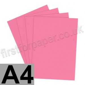 Rapid Colour Card, 225gsm, A4, Rose Pink