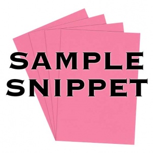 •Sample Snippet, Rapid Colour, 120gsm, Rose Pink