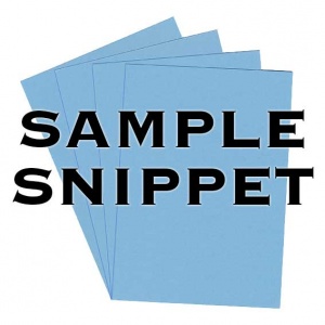 •Sample Snippet, Rapid Colour, 120gsm, Sky Blue