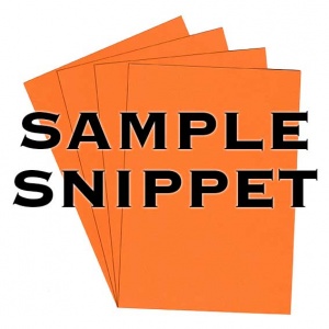 Sample Snippet, Rapid Colour, 120gsm, Tiger Orange