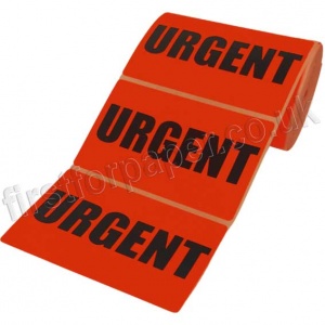 Urgent, Red Labels, 101.6 x 63.5mm - Roll of 500