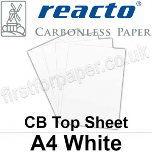 Reacto Carbonless NCR, CB75, Top Sheet, A4, 75gsm White - 500 Sheets