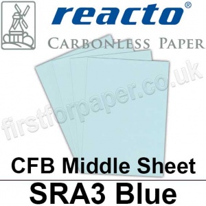 Reacto Carbonless NCR, CFB75, Middle Sheet, SRA3, 75gsm Blue - 500 Sheets