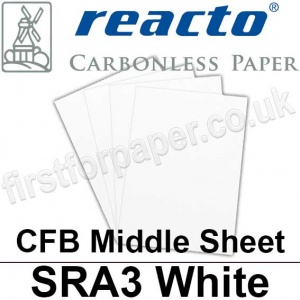 Reacto Carbonless NCR, CFB75, Middle Sheet, SRA3, 75gsm White - 500 Sheets