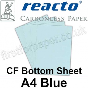 Reacto Carbonless NCR, CF75, Bottom Sheet, A4, 75gsm Blue - 500 Sheets