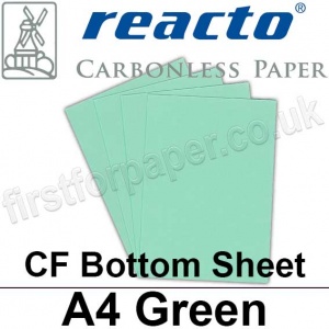 Reacto Carbonless NCR, CF75, Bottom Sheet, A4, 75gsm Green - 500 Sheets
