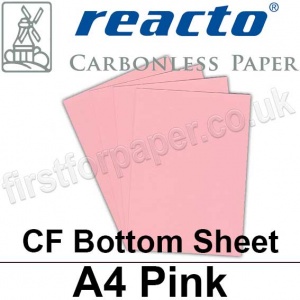 Reacto Carbonless NCR, CF75, Bottom Sheet, A4, 75gsm Pink - 500 Sheets