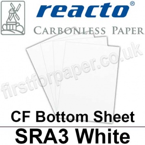 Reacto Carbonless NCR, CF75, Bottom Sheet, SRA3, 75gsm White - 500 Sheets