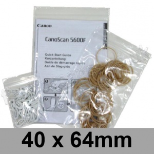 Plain Grip Seal Bags, 40 x 64mm (approx 1.5 x 2.5 inch) - per 100 bags