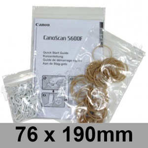 Plain Grip Seal Bags, 76 x 190mm (approx 3 x 7.5 inch) - per 100 bags