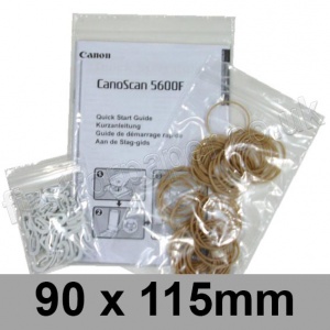 Plain Grip Seal Bags, 90 x 115mm (approx 3.5 x 4.5 inch) - per 100 bags