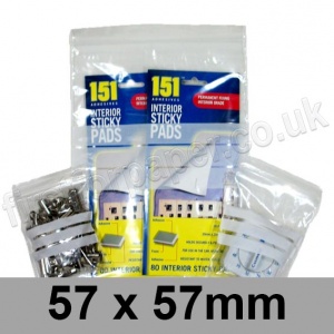 Write-on Grip Seal Bags, 57 x 57mm (approx 2.25 x 2.25 inch) - per 100 bags