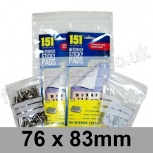 Write-on Grip Seal Bags, 76 x 83mm (approx 3 x 3.25 inch) - per 100 bags