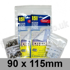Write-on Grip Seal Bags, 90 x 115mm (approx 3.5 x 4.5 inch) - per 100 bags