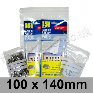 Write-on Grip Seal Bags, 100 x 140mm (approx 4 x 5.5 inch) - per 100 bags