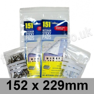 Write-on Grip Seal Bags, 152 x 229mm (approx 6 x 9 inch) - per 100 bags