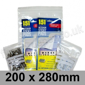 Write-on Grip Seal Bags, 200 x 280mm (approx 8 x 11 inch) - per 100 bags