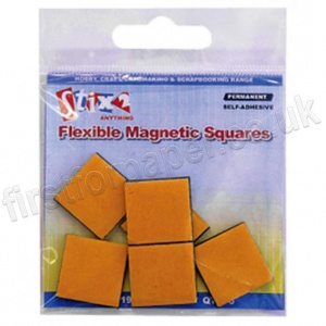 19mm square, Self Adhesive Magnetic Squares - Pack of 6