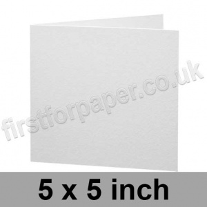 Brampton Felt Marked, Pre-Creased, Single Fold Cards, 280gsm, 127mm (5 inch) Square, Extra White