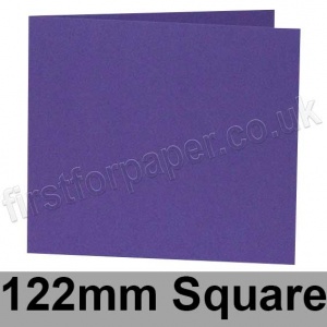 Colorset Recycled, Pre-creased, Single Fold Cards, 270gsm, 122mm Square, Amethyst