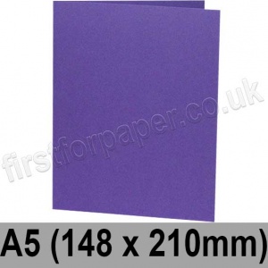 Colorset Recycled, Pre-creased, Single Fold Cards, 270gsm, 148 x 210mm (A5), Amethyst