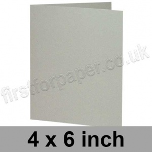 Colorset Recycled, Pre-creased, Single Fold Cards, 270gsm, 102 x 152mm (4 x 6 inch), Light Grey