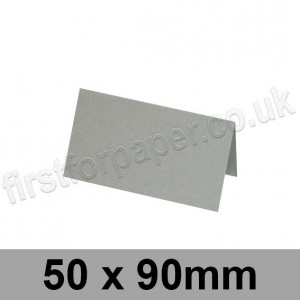 Colorset Recycled, Pre-creased, Place Cards, 270gsm, 50 x 90mm, Light Grey