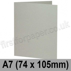 Colorset Recycled, Pre-creased, Single Fold Cards, 270gsm, 74 x 105mm (A7), Light Grey