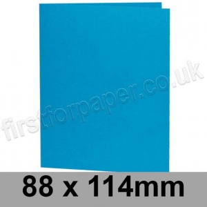 Colorset Recycled, Pre-creased, Single Fold Cards, 270gsm, 88 x 114mm, Light Blue