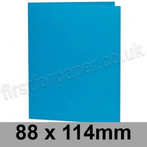 Colorset Recycled, Pre-creased, Single Fold Cards, 270gsm, 88 x 114mm, Light Blue