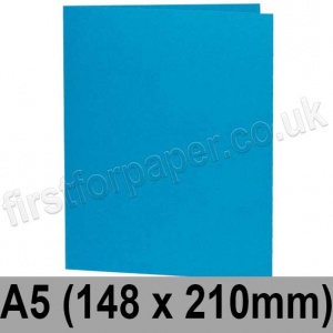 Colorset Recycled, Pre-creased, Single Fold Cards, 270gsm, 148 x 210mm (A5), Light Blue