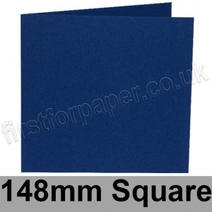 Colorset Recycled, Pre-creased, Single Fold Cards, 270gsm, 148mm Square, Midnight
