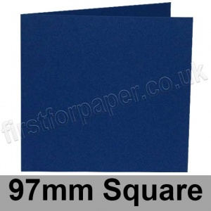 Colorset Recycled, Pre-creased, Single Fold Cards, 270gsm, 97mm Square, Midnight