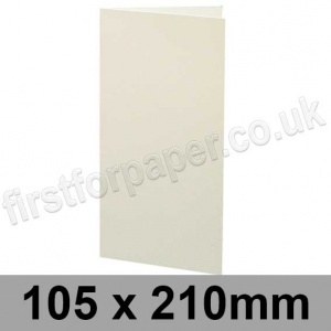 Colorset Recycled, Pre-creased, Single Fold Cards, 270gsm, 105 x 210mm, Natural